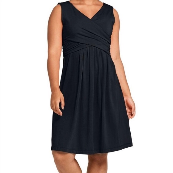 Lands' End Dresses & Skirts - Lands End Black Slimming Dress 2X 20W 22W SOFT!